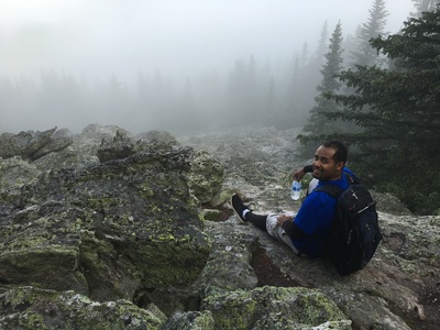 At the tip of a mountain